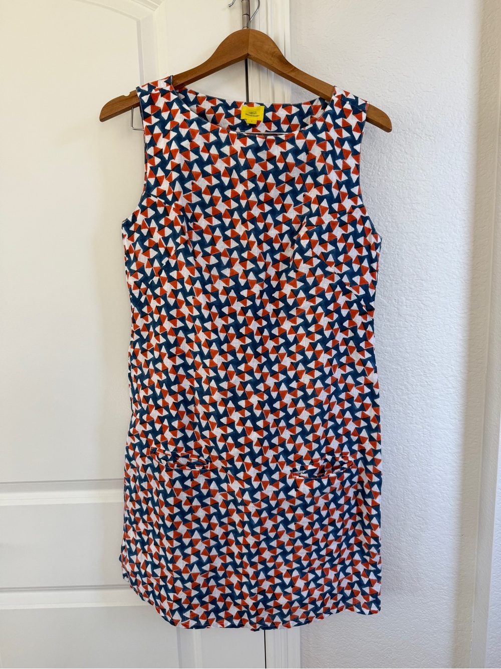 Roller Rabbit Navy, Red & White Sleeveless Mini Geometric Dress